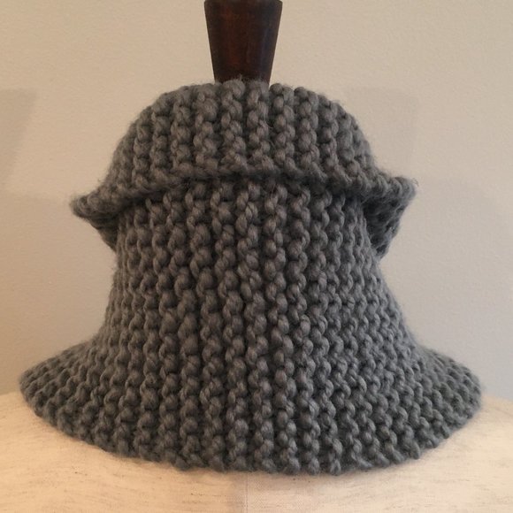 Hand-knitted, Crossover Chunky Knit Scarf